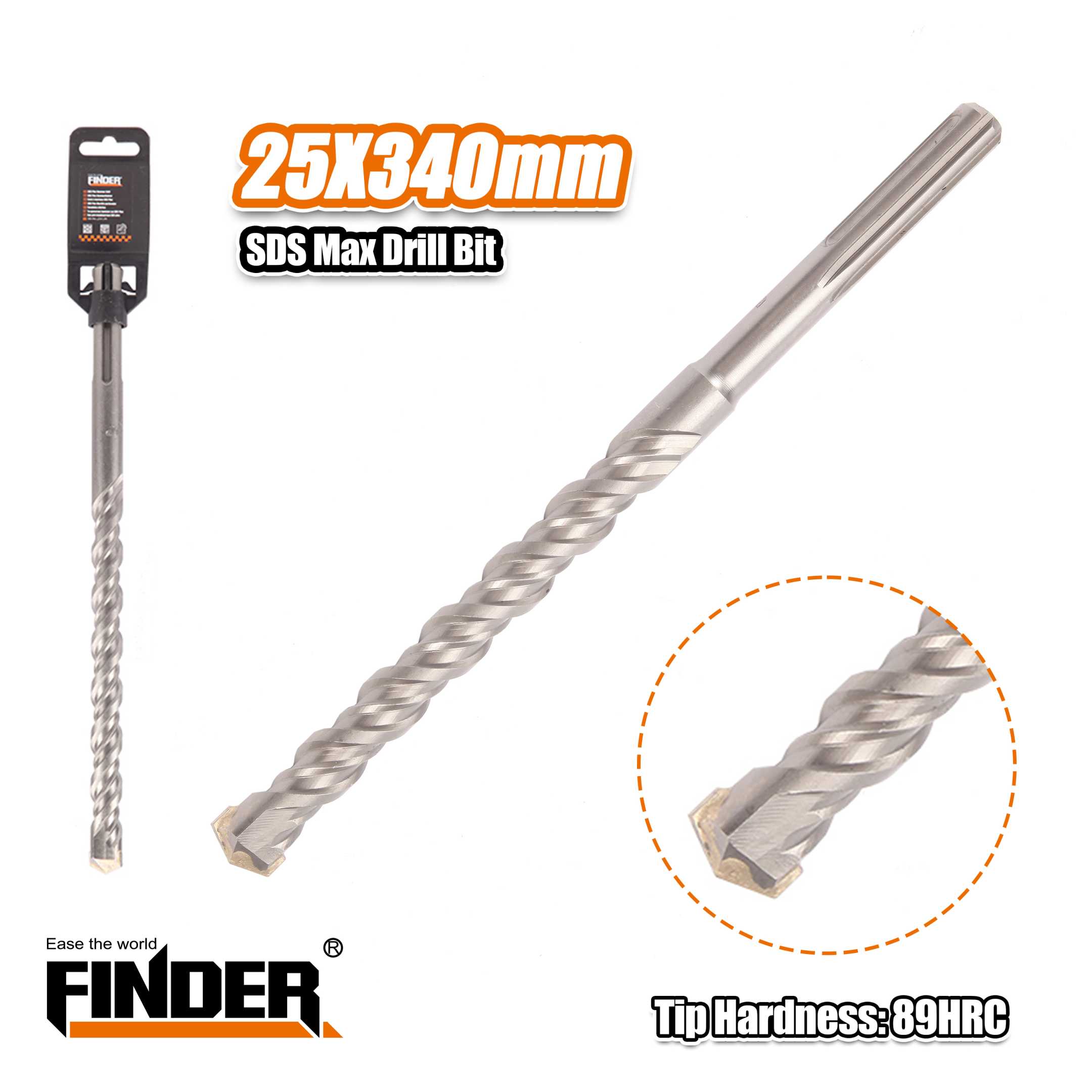 Τρυπάνι μπετού SDS - 25x340mm - Finder - 196423