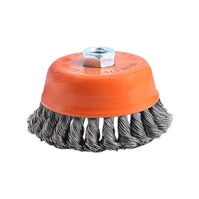 Twisted bell wire brush for angle grinder - 4"/100mm - Finder - 196597