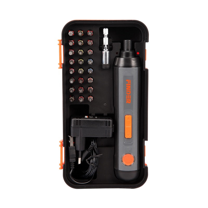 Rechargeable screwdriver - 26pcs - 4V - Finder - 197372