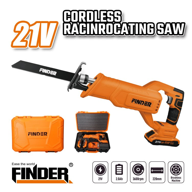 Rechargeable reciprocating saw - 21V - Finder - 198346