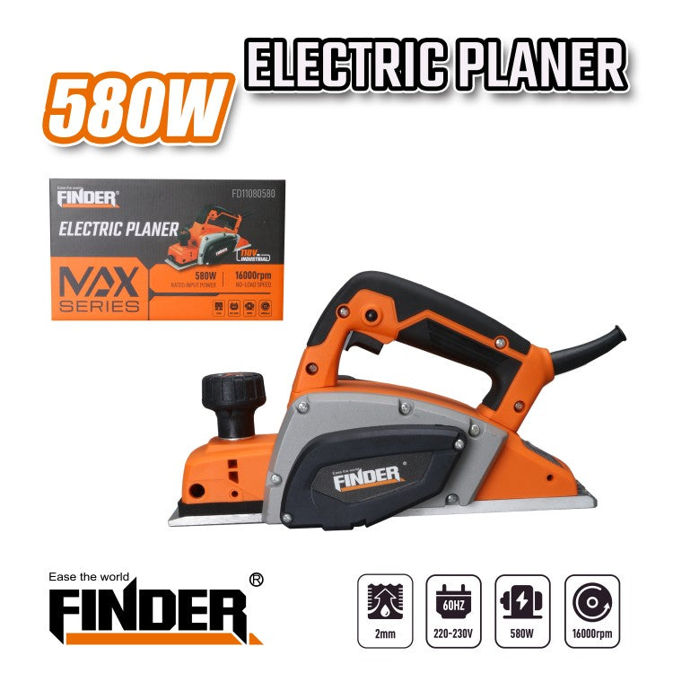Hand-held electric wood planer - 580W - Finder - 198365