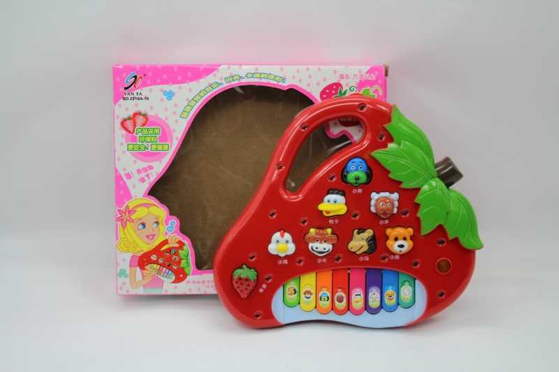 Εκπαιδευτικό πιάνο Φράουλα με ήχους ζώων - 2216A-15 - 917241