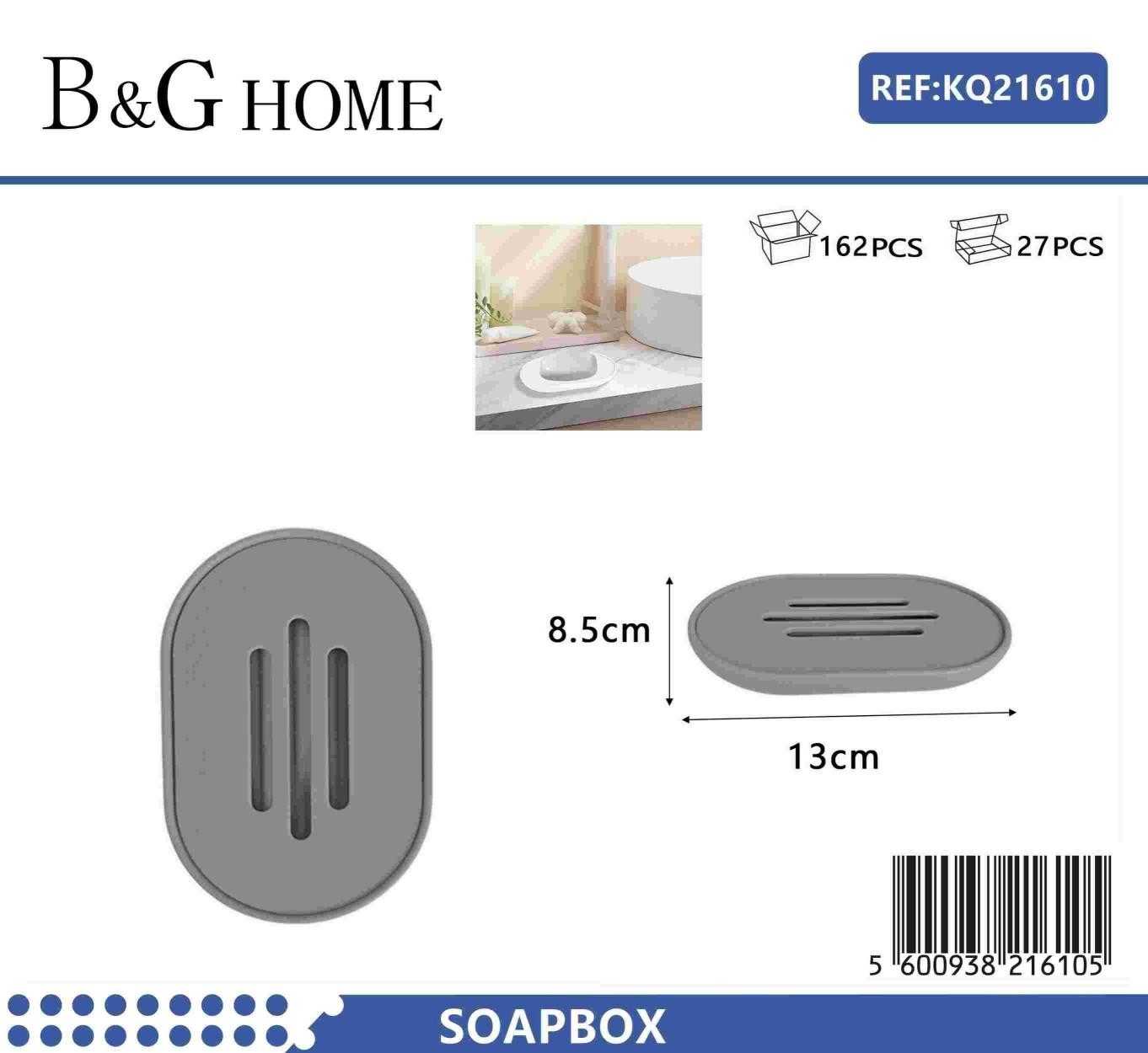 Σαπουνοθήκες μπάνιου πλαστικές σε σετ 9Χ - Grey - 21610
