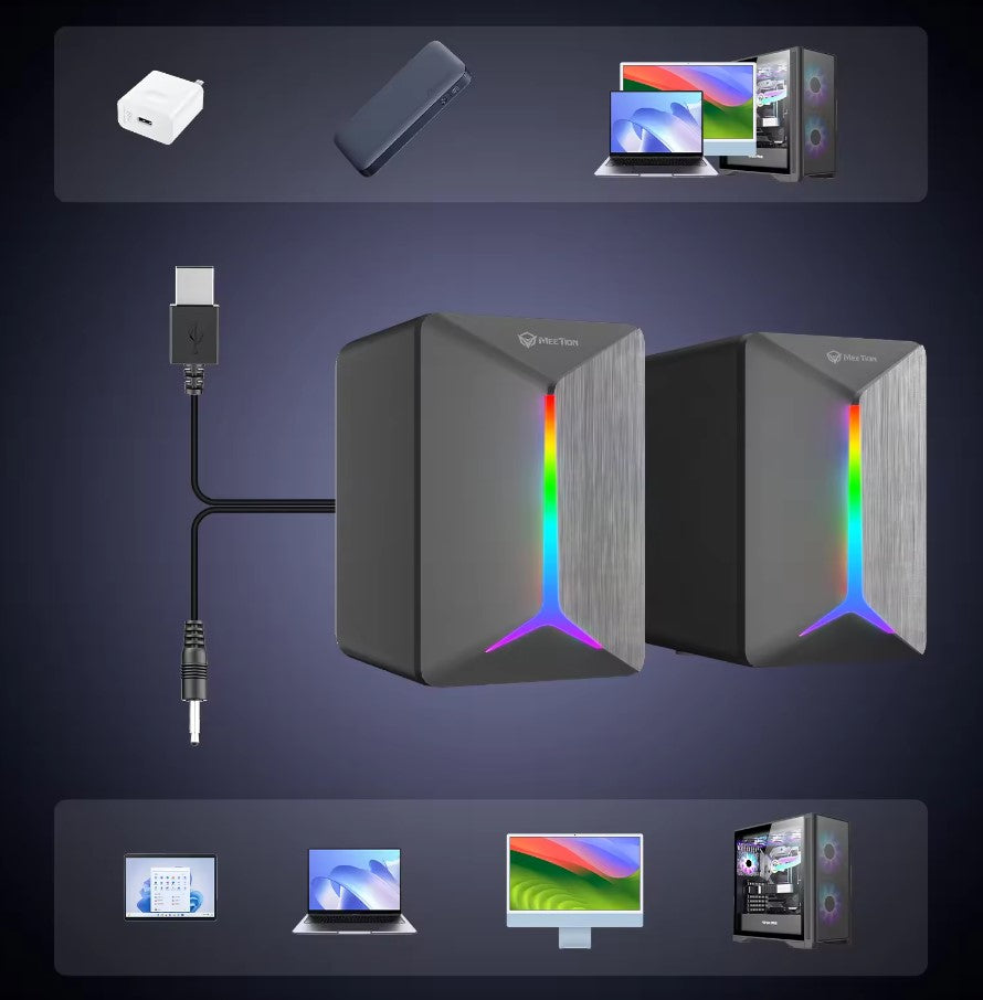 Meetion SP2011 2.0 Ηχείο (3.5mm + USB)