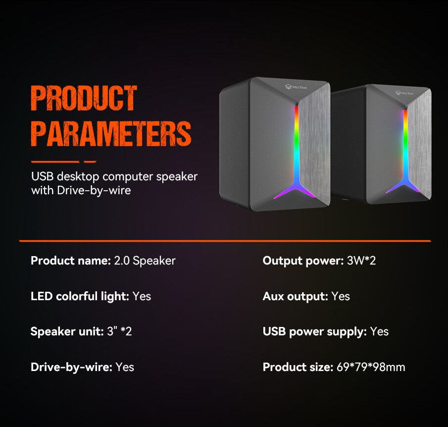 Meetion SP2011 2.0 Ηχείο (3.5mm + USB)