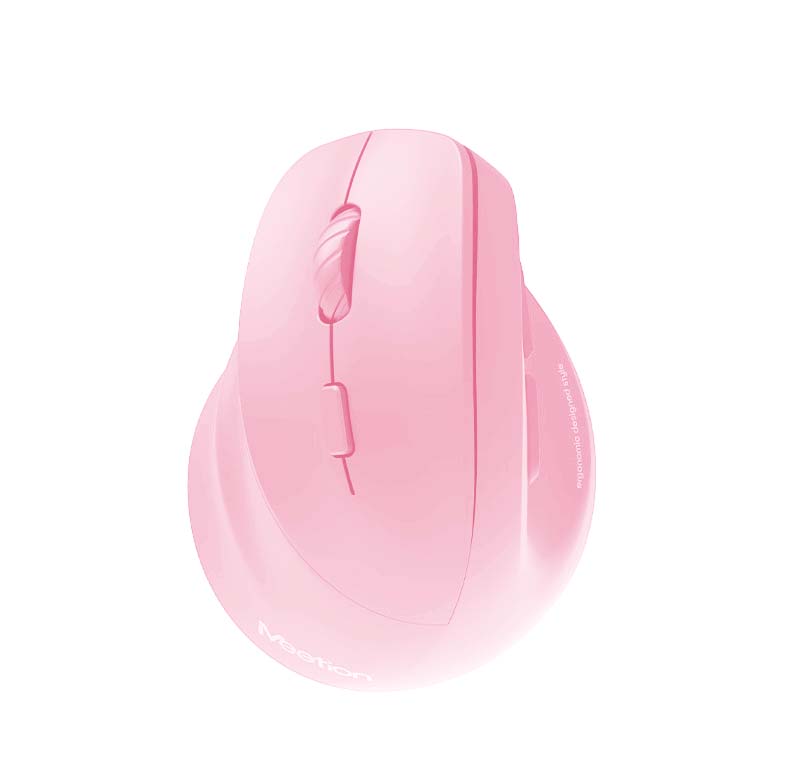 Meetion MT-BTM010L Left Ergonomic Wireless Mouse Pink