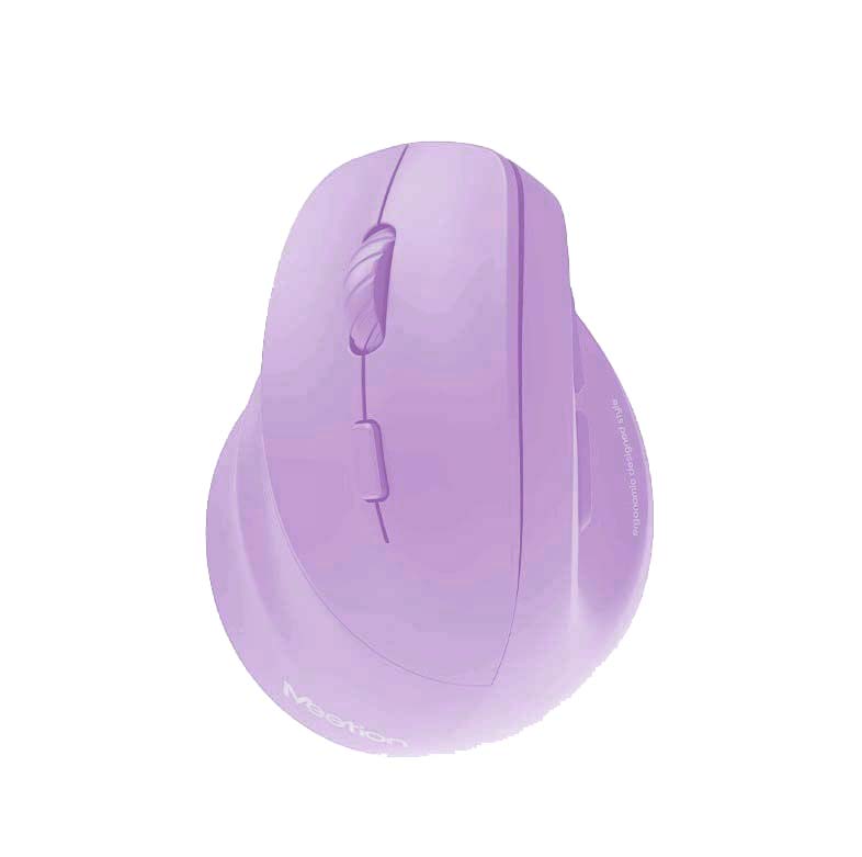 Meetion MT-BTM010L Left Ergonomic Wireless Mouse Purple