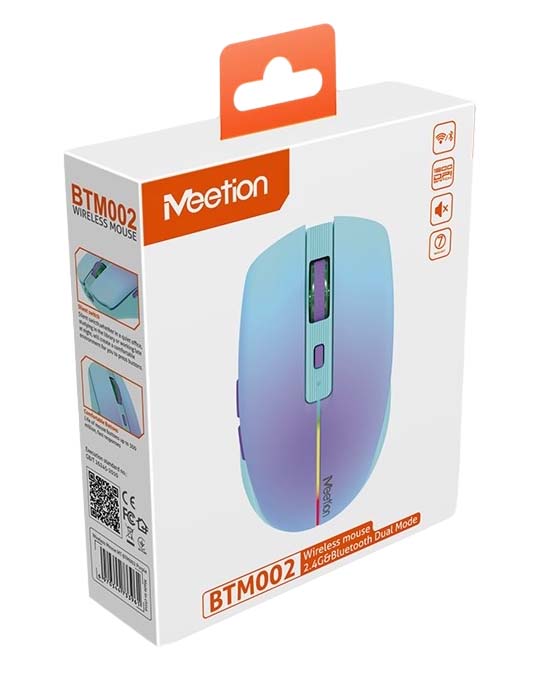 Meetion BTM002 Wireless Bluetooth Mouse (Purple)