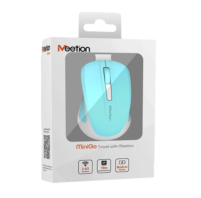 Meetion Silent Mini 2.4G Optical Wireless Mouse (Blue)
