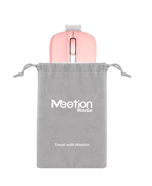 Meetion Silent Mini 2.4G Optical Wireless Mouse (Pink)