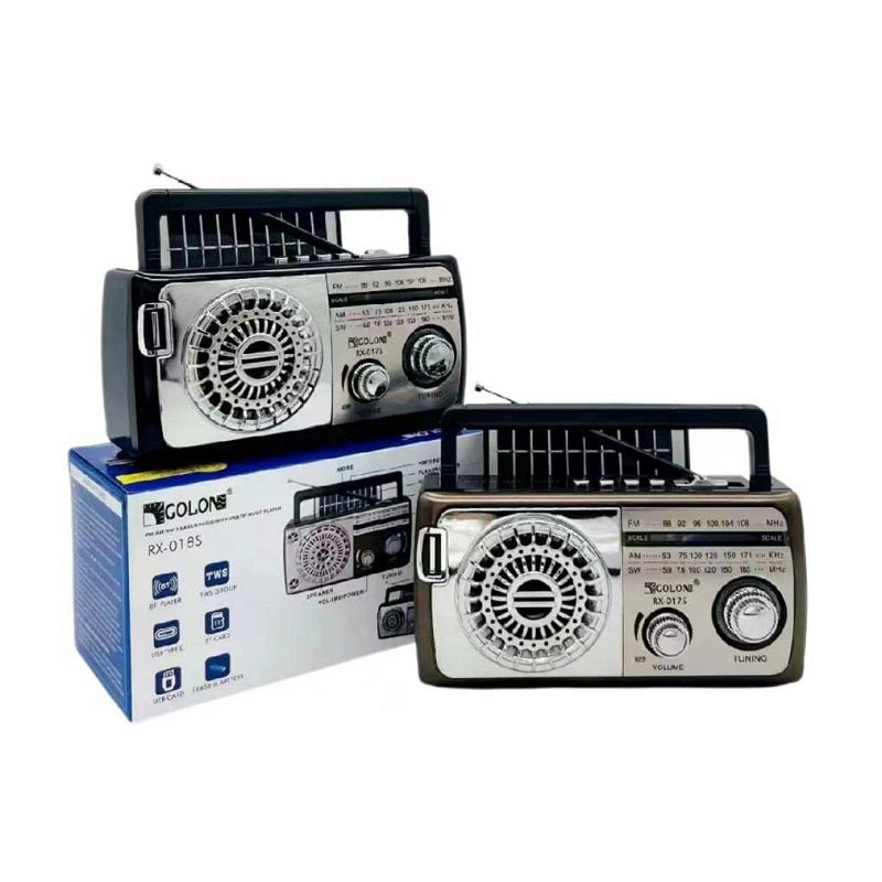 Rechargeable radio with solar panel - RX-017S - 065550