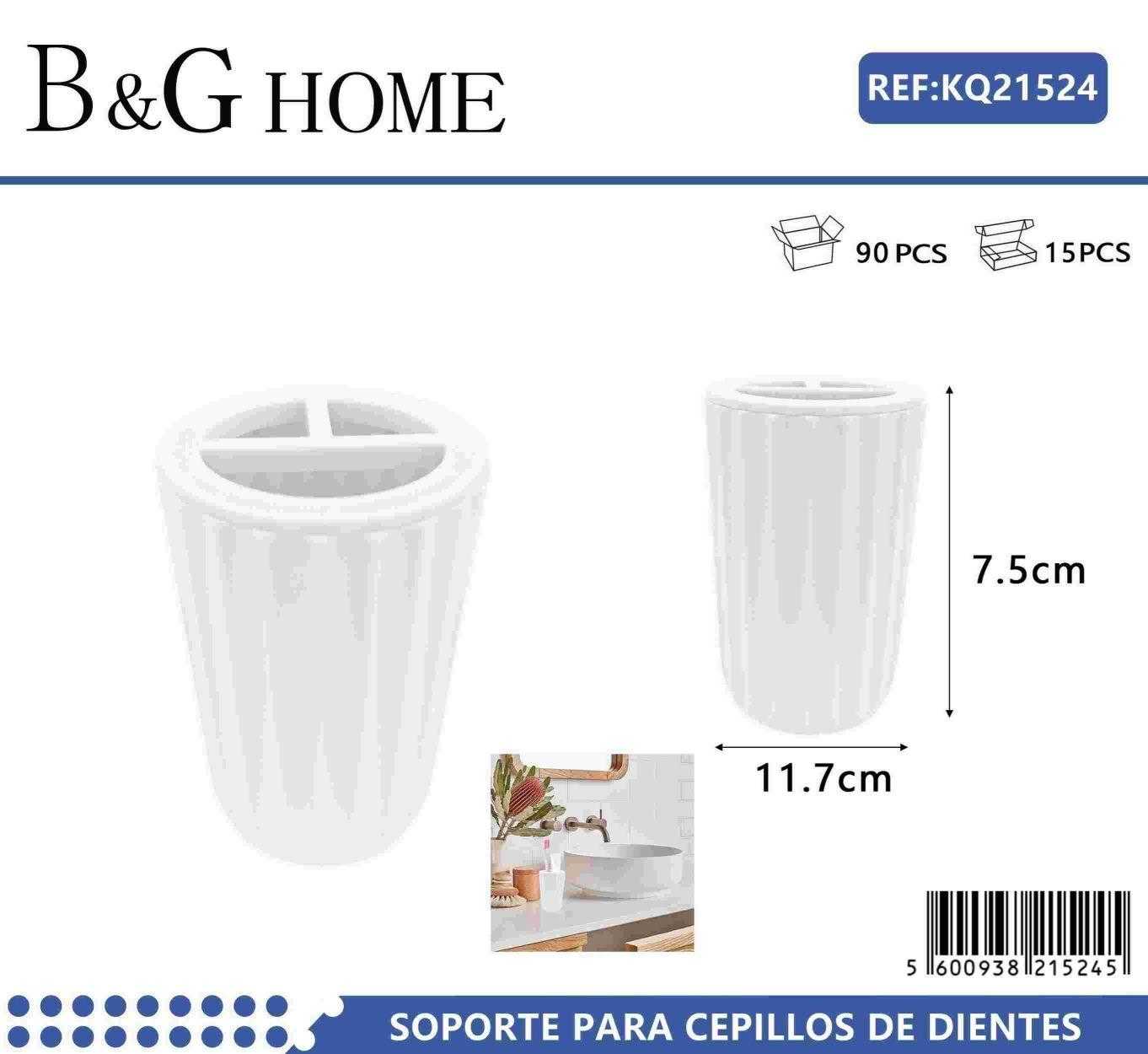 Θήκες οδοντόβουρτσας πλαστικές σε σετ 5Χ - White - 21524