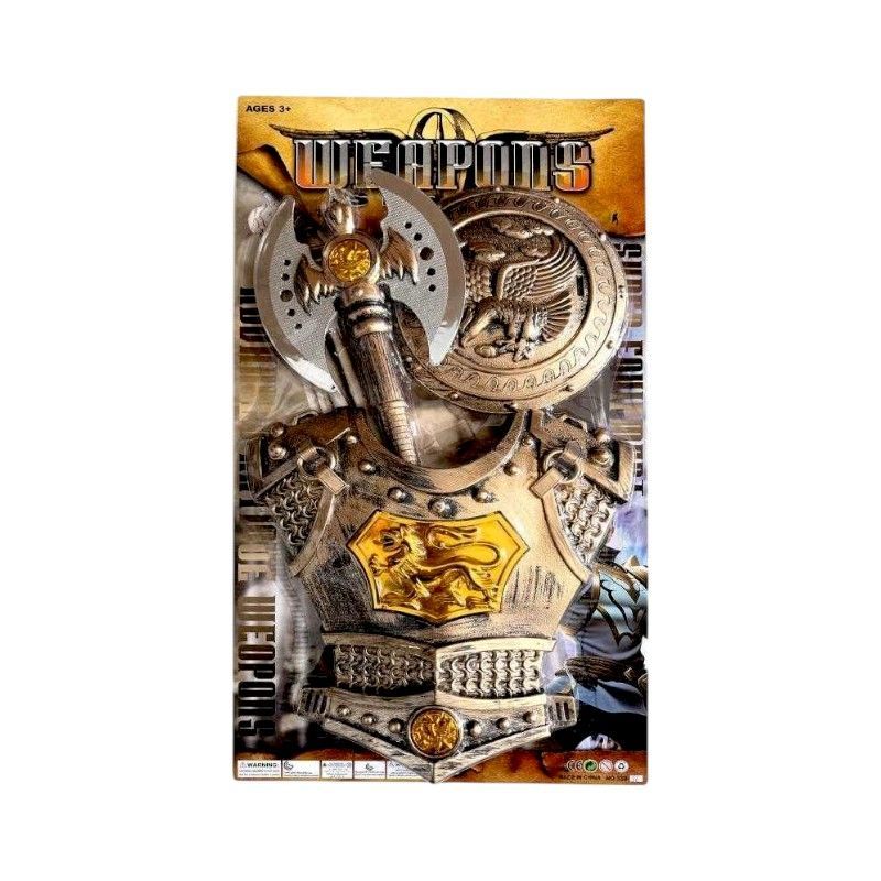 Σετ αρχαίου πολεμιστή με πανοπλία και αξεσουάρ - 333-86 - 215200