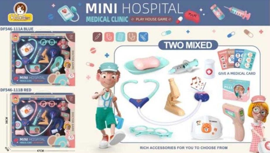 Παιδικό σετ ιατρικής - DF546-111B - 12pcs - 917302