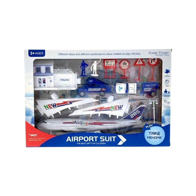 Airport set with airplane and accessories - A620-5 - 215255