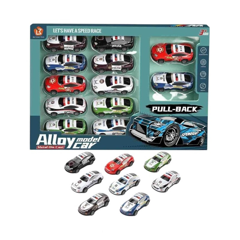 Σετ μεταλλικά αυτοκινητάκια - Pull Back - 868-12B - 12pcs - 215260
