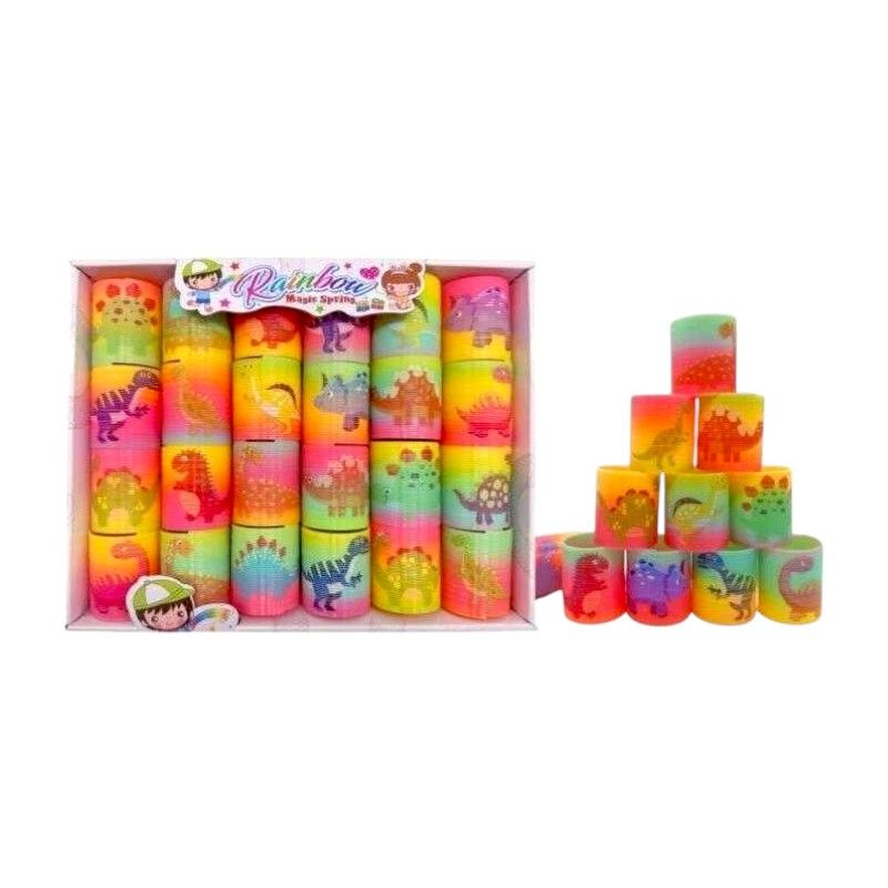 Σετ ελατήρια πολύχρωμα με Δεινόσαυρους - 24pcs - SM45-K2 - 215289