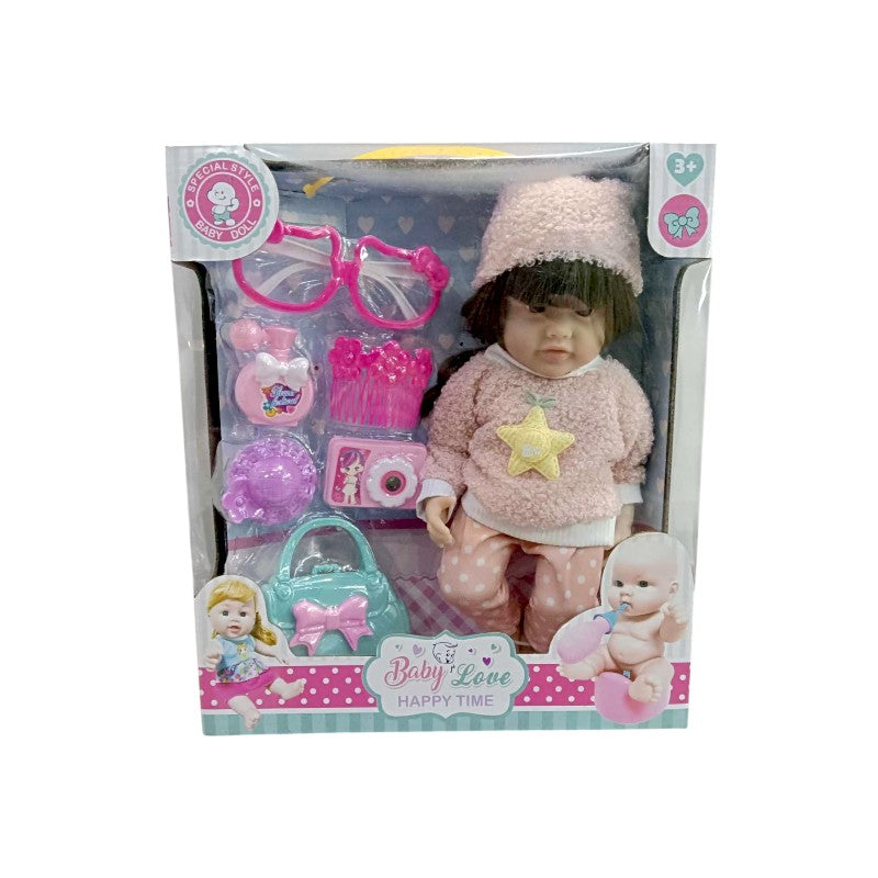 Baby doll with beauty accessories - 968C - 215609