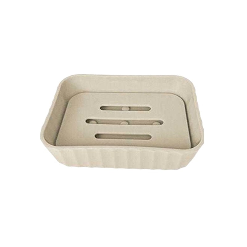 Plastic bathroom soap dishes in a set of 9 - Beige - 21568