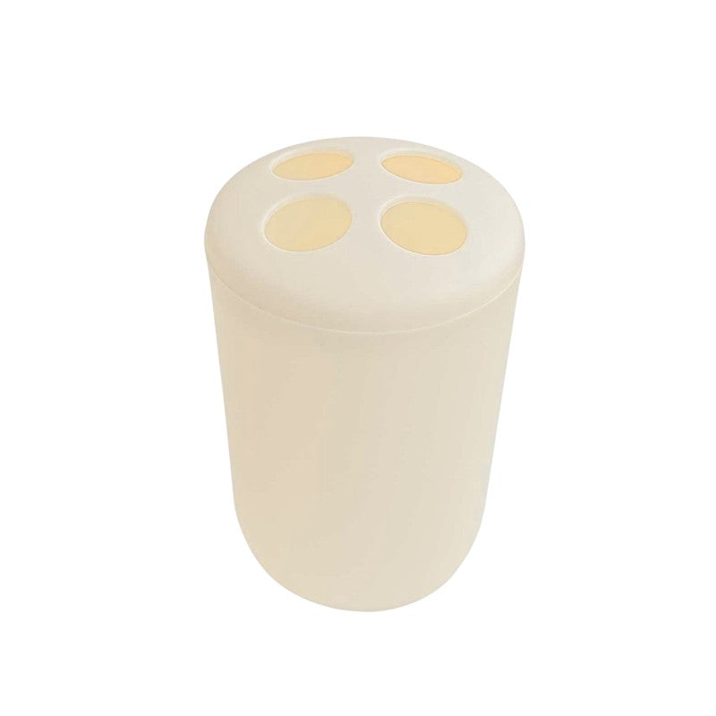 Plastic toothbrush cases in set of 5 - Beige - 21578