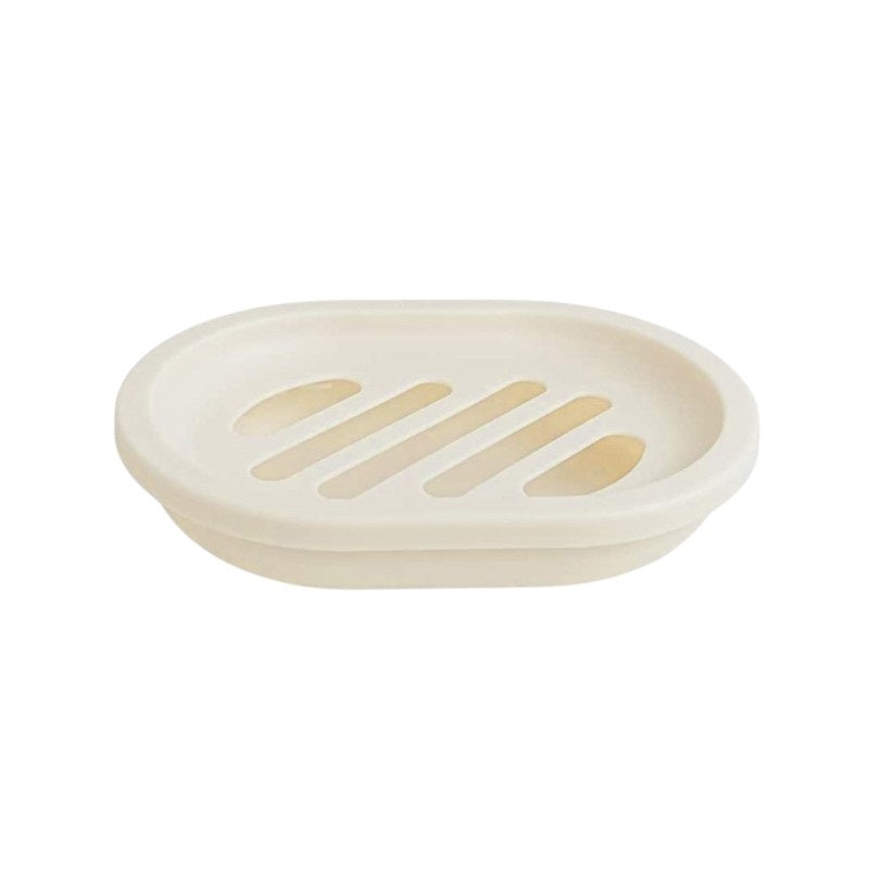 Plastic bathroom soap dishes in a set of 9 - Beige - 21580