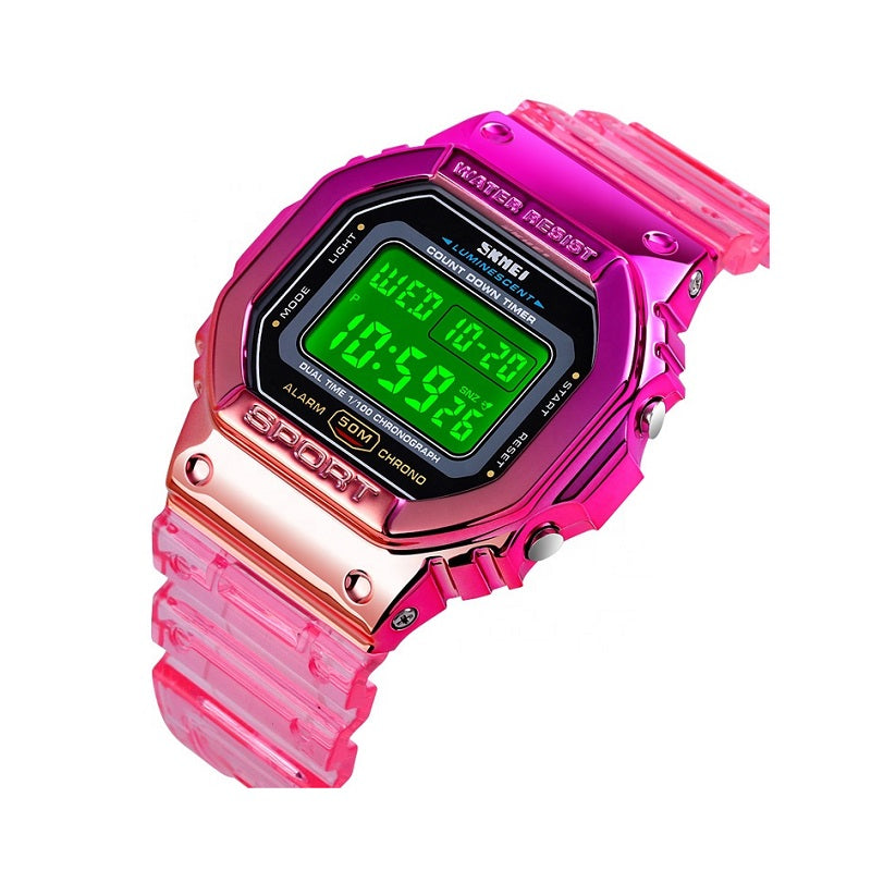 Digital wristwatch – Skmei - 1622 - Fuchsia/Pink