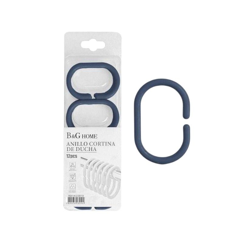 Κρίκοι κουρτίνας μπάνιου - Blue - 21731
