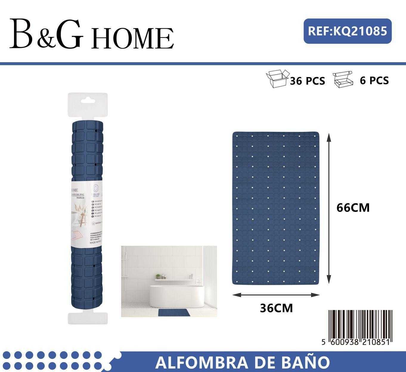 Αντιολισθητικό πατάκι μπάνιου - M0840 - 36x66cm - Blue - 21085