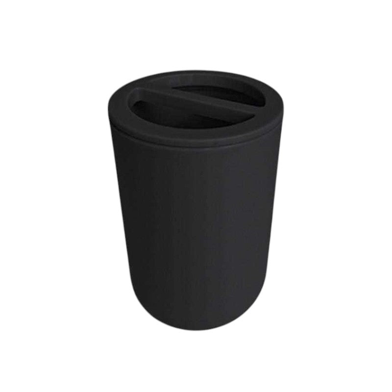 Θήκες οδοντόβουρτσας πλαστικές σε σετ 5Χ - Black - 21788