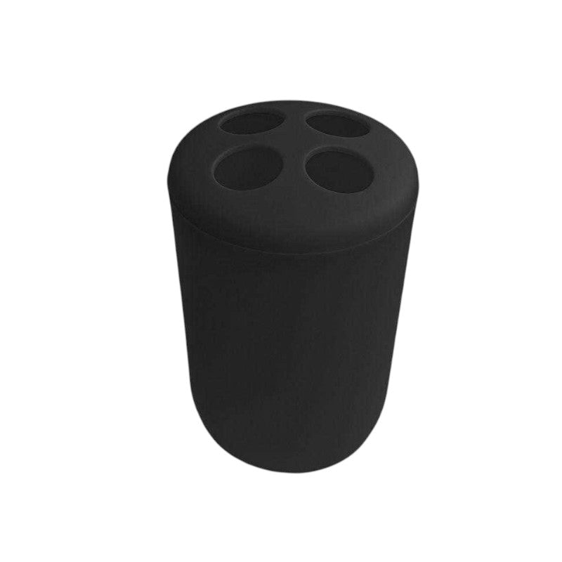 Θήκες οδοντόβουρτσας πλαστικές σε σετ 5Χ - Black - 21794