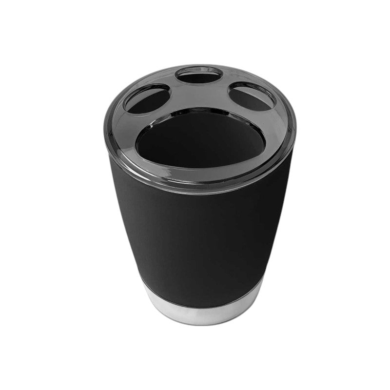 Θήκες οδοντόβουρτσας πλαστικές σε σετ 5Χ - Black - 21800