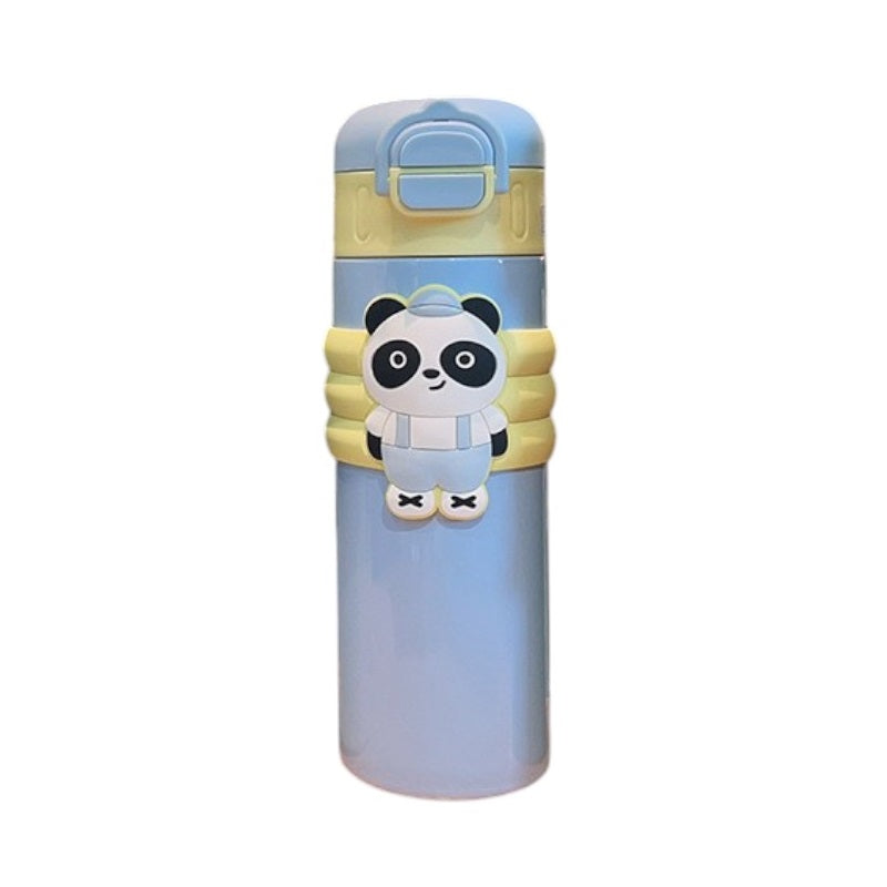 Children's thermos flask with straw - 500ml - 219446 - Blue
