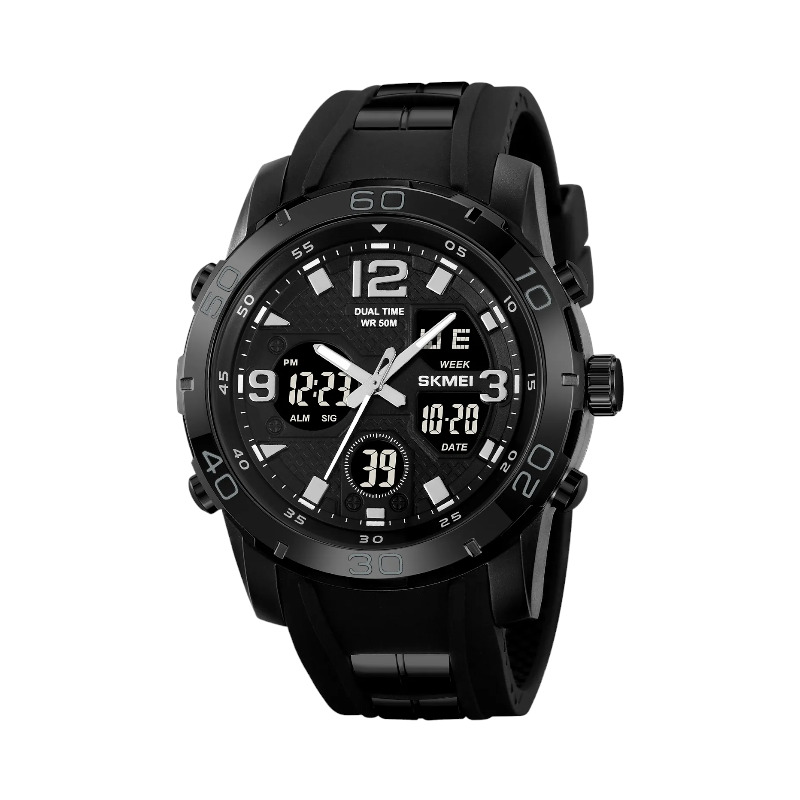 Digital/analog wristwatch – Skmei - 2102 - Black/Black