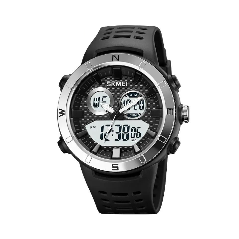 Digital/analog wristwatch – Skmei - 2014 - Silver/White