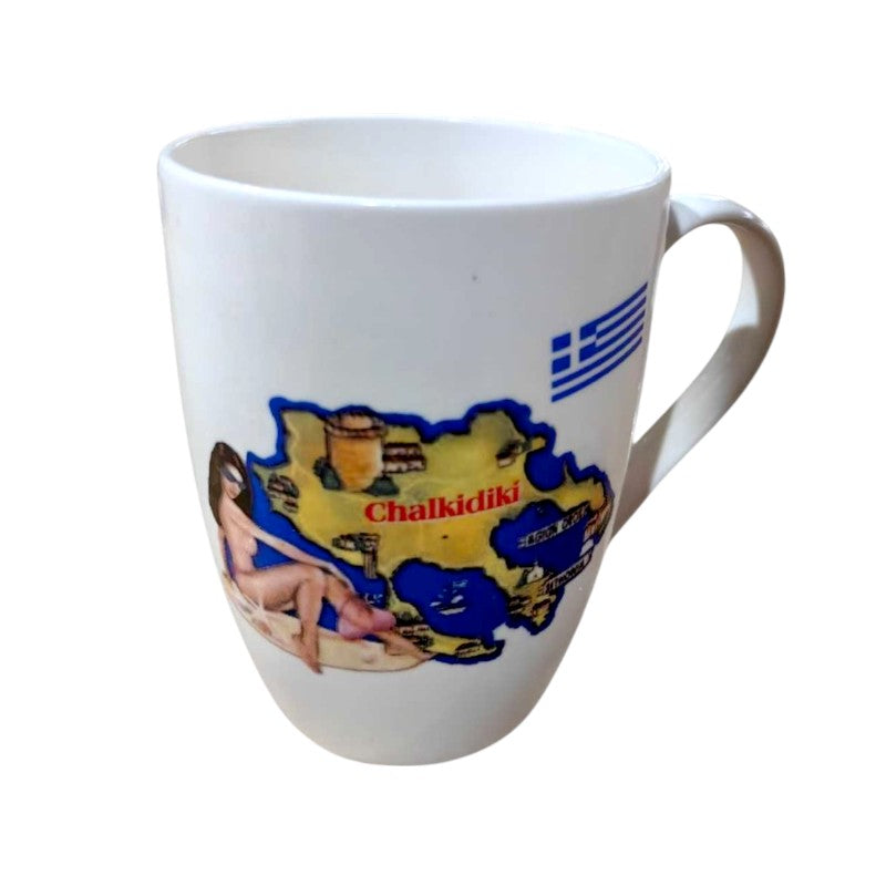 Ceramic mug set Souvenir - 12pcs - Chalkidiki - 221202