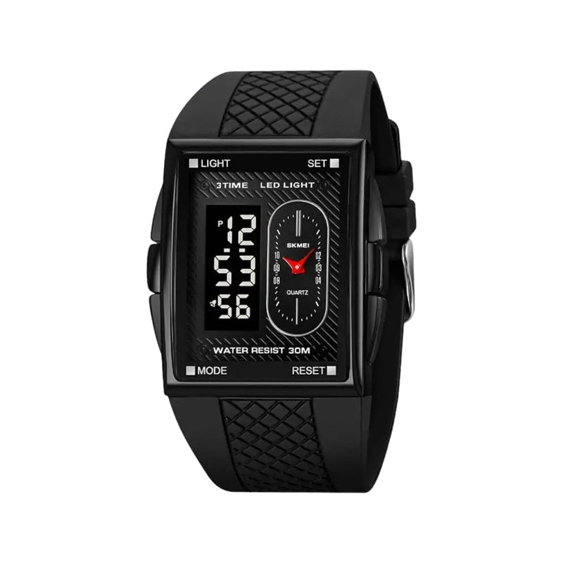 Ψηφιακό/αναλογικό ρολόι χειρός – Skmei - 2213 - Black/Black - iThinksmart.gr