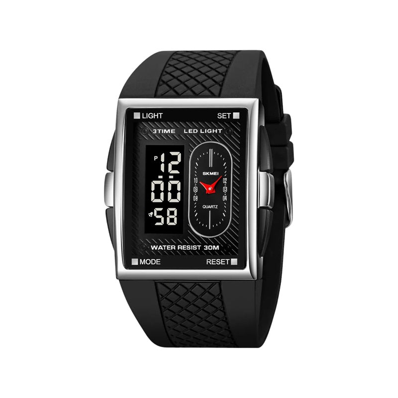 Ψηφιακό/αναλογικό ρολόι χειρός – Skmei - 2213 - Black/Silver/Black - iThinksmart.gr