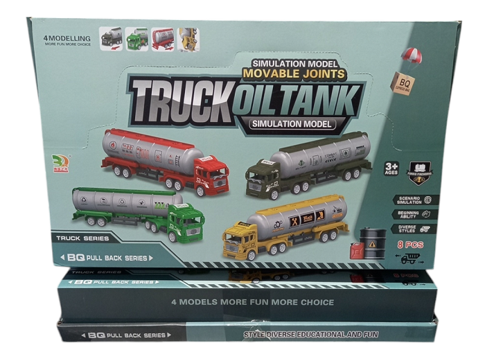 Σετ οχήματα βυτιοφόρα - Pull Back - 8pcs - BQ600-64 - 222642