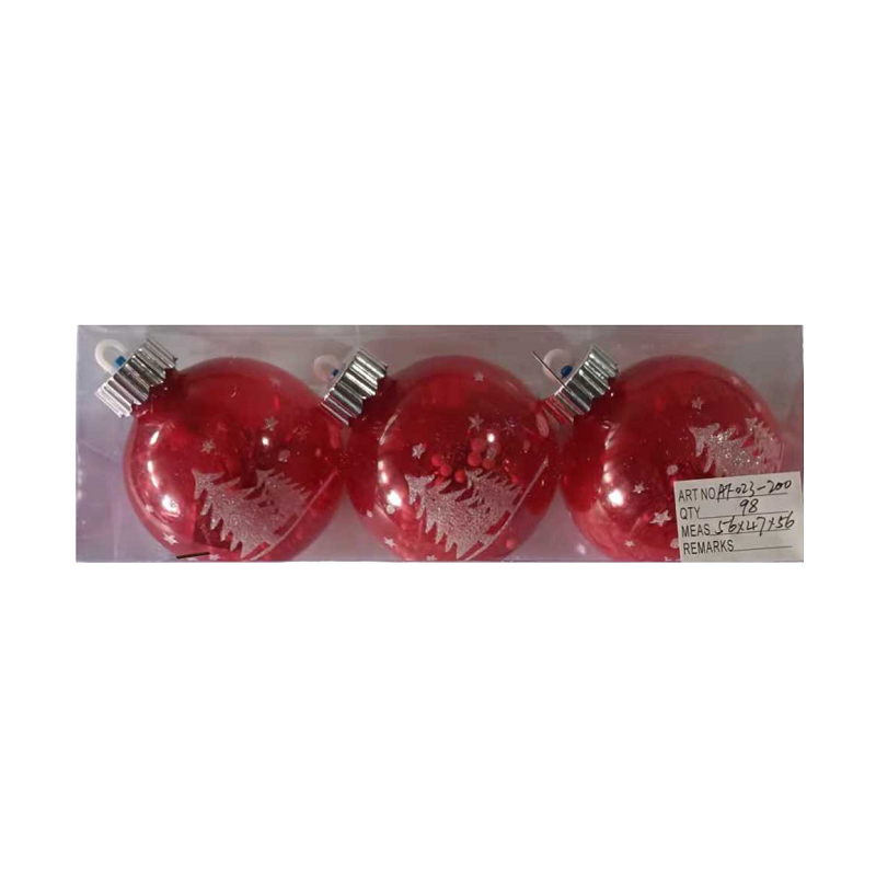 Set of Christmas balls - 8cm - 3pcs - 232006