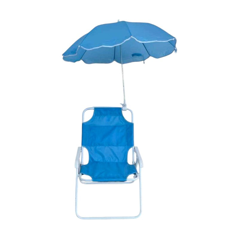 Children's folding camping chair with umbrella - 1047 - 241712 - Blue