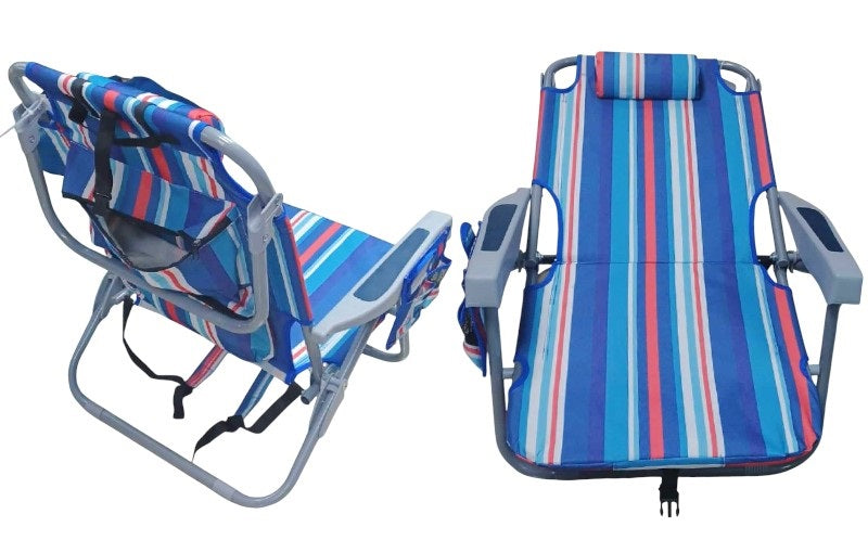 Folding camping chair - 1613LV - 241750 - Blue/Green
