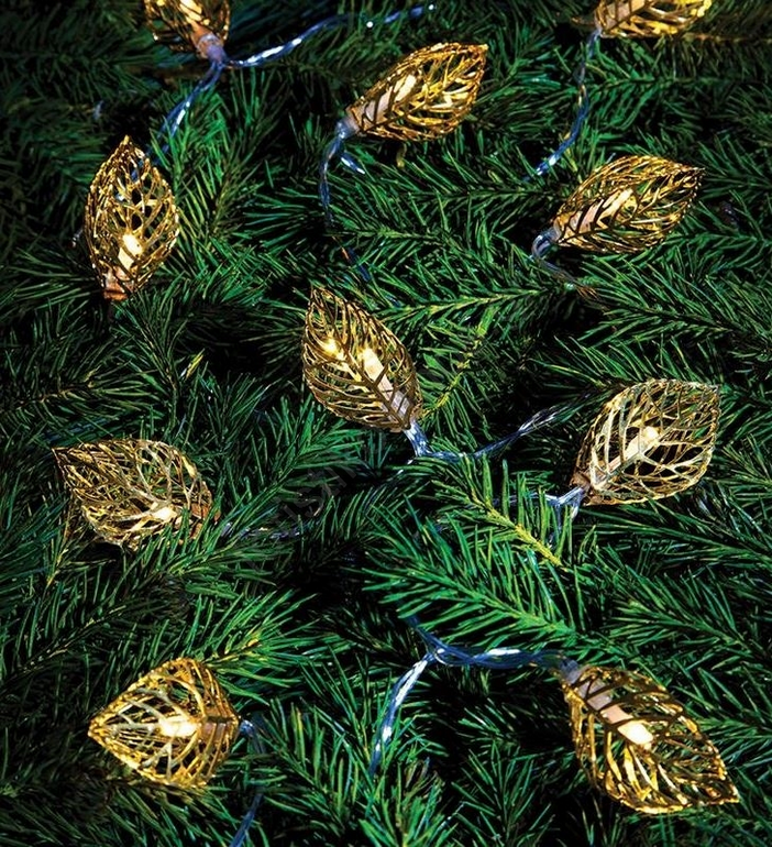 Christmas LED battery lights - Leaves - 3m/20LED - 272374