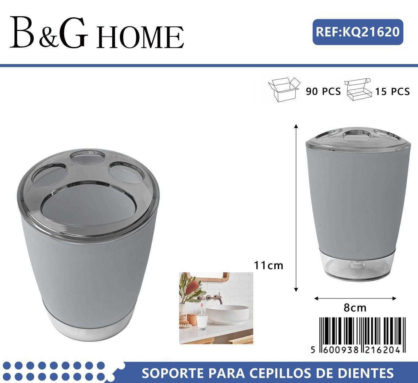 Θήκες οδοντόβουρτσας πλαστικές σε σετ 5Χ - Grey - 21620