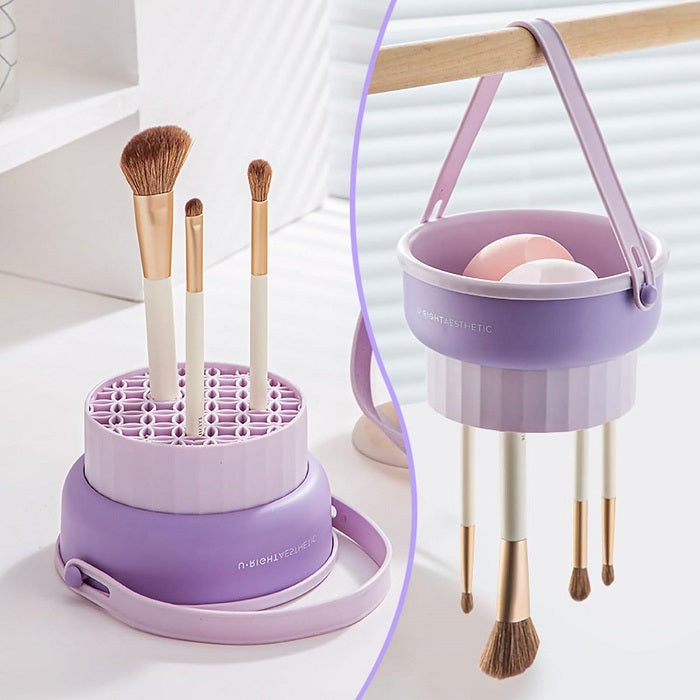 Makeup brush cleaning and storage stand - LD1015 - 292216 - Light Orange