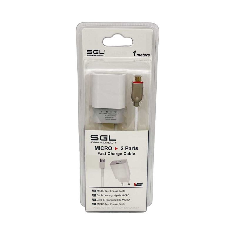 Αντάπτορας φόρτισης με καλώδιο και 2 θύρες USB - Micro USB - Quick Charge - FA13-S2 - 1m - 099477 - iThinksmart.gr