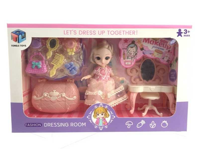 Σετ κούκλα με αξεσουάρ ομορφιάς - 6688-26-DIY - 917465