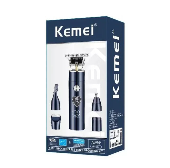 Clipper - 5in1 - KM-257 - Barber - Kemei
