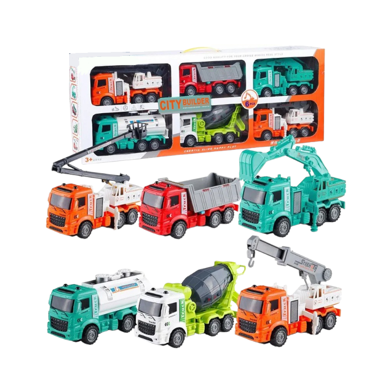 Σετ οχημάτων εργασίας - 6pcs - XLQ-6G - 305224 - iThinksmart.gr