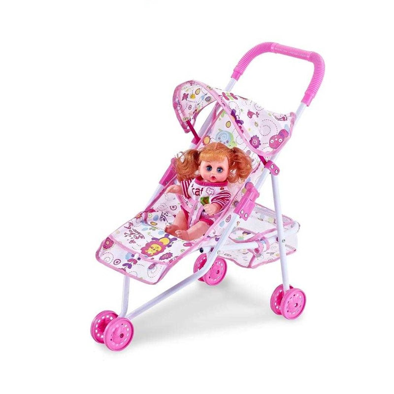 Παιδικό καροτσάκι μωρού με κούκλα – 6612F-1 - 307122 - iThinksmart.gr