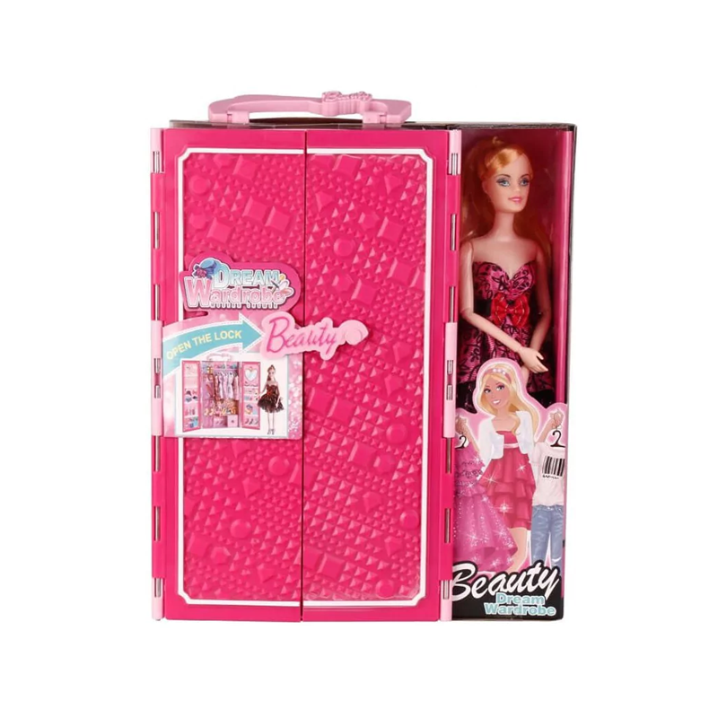 Σετ κούκλα με ντουλάπα και αξεσουάρ ομορφιάς - DSJ948-3 - 308348 - iThinksmart.gr